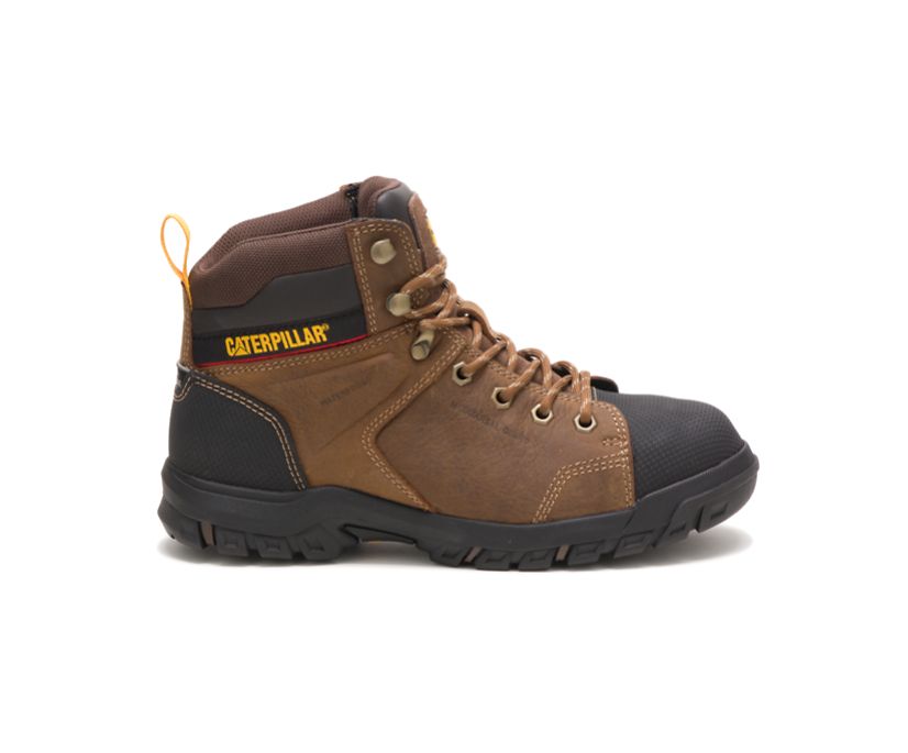 Caterpillar Wellspring Waterproof Metatarsal Guard Steel Toe - Sicherheitsstiefel Damen DunkelBraun